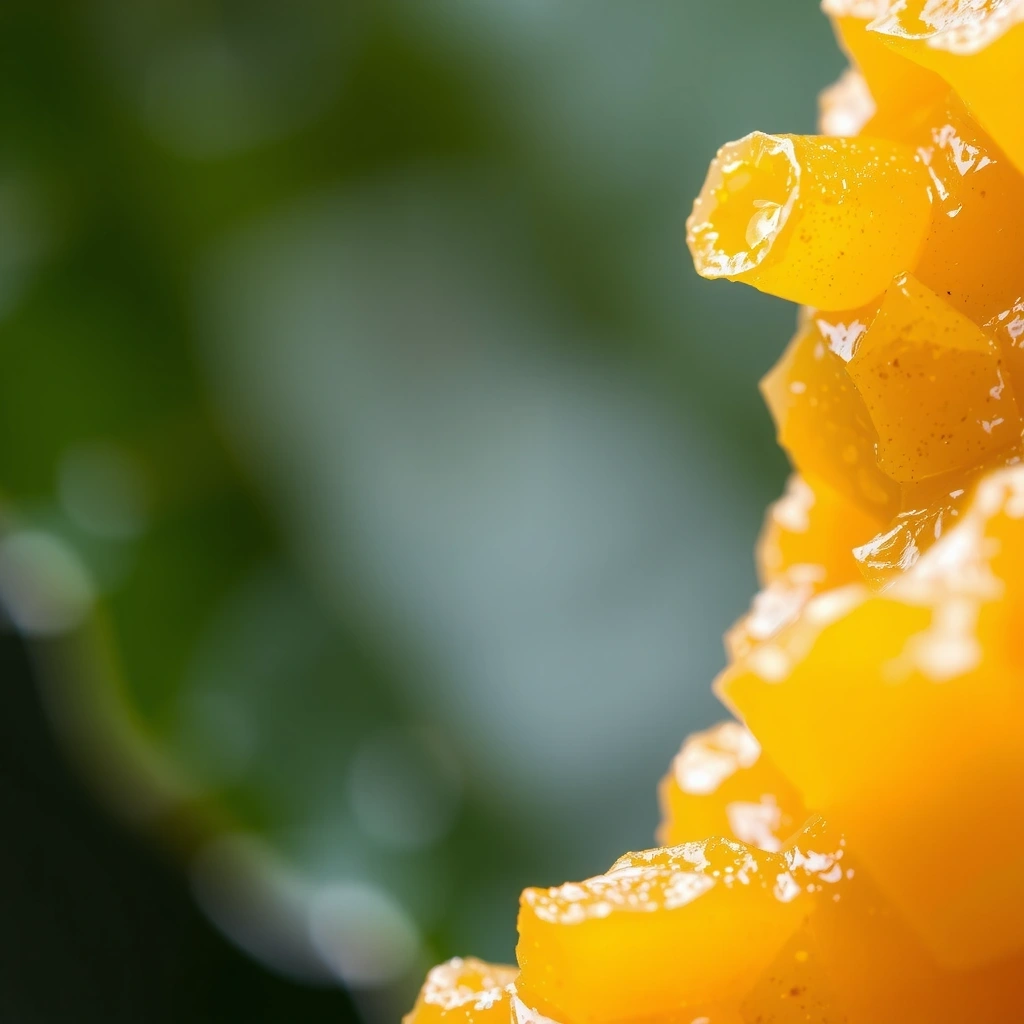 Representación de propóleo, una sustancia resinosa producida por las abejas